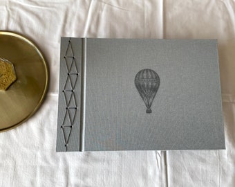 Personalisiertes Fotoalbum | Handgemachte japanische | Album mit grauem Luftballon
