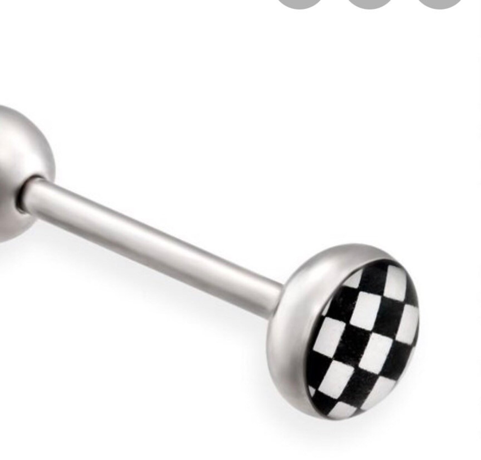 1 2 barbell tongue ring