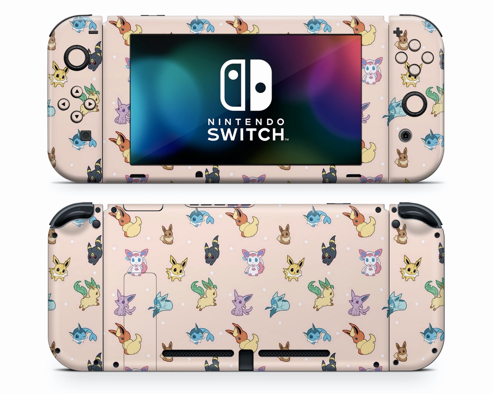 Pokemon Eevee Evolution Nintendo Switch Skin Cute Pokemon Etsy