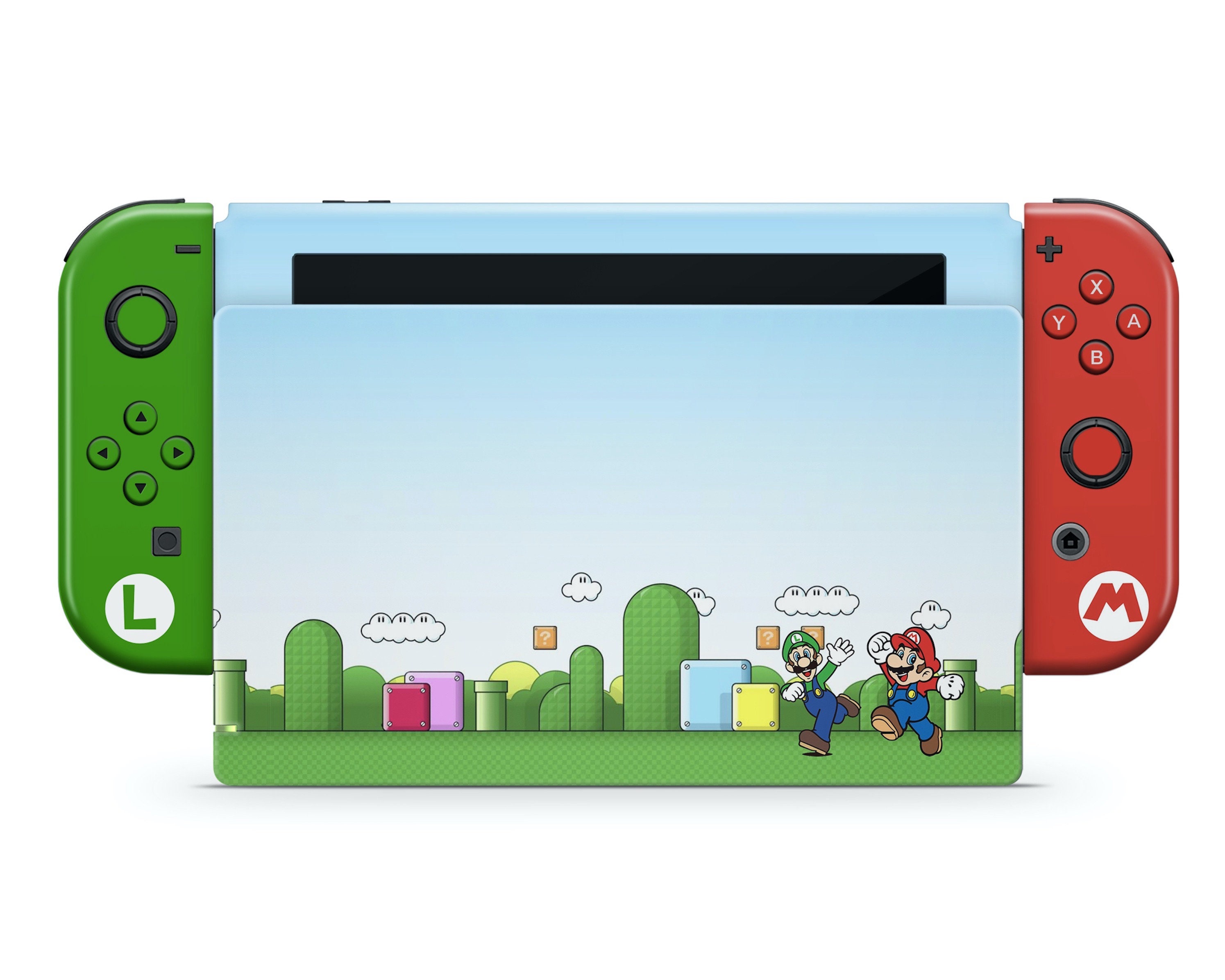 hel Zegevieren Hoeveelheid van Super Mario Bros Nintendo Switch Skin Mario Luigi Deluxe - Etsy