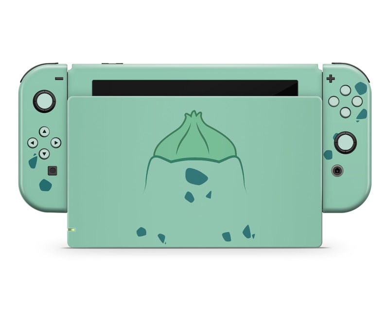Pokemon Bulbasaur Nintendo Switch Skin Cute Leaf Green Etsy