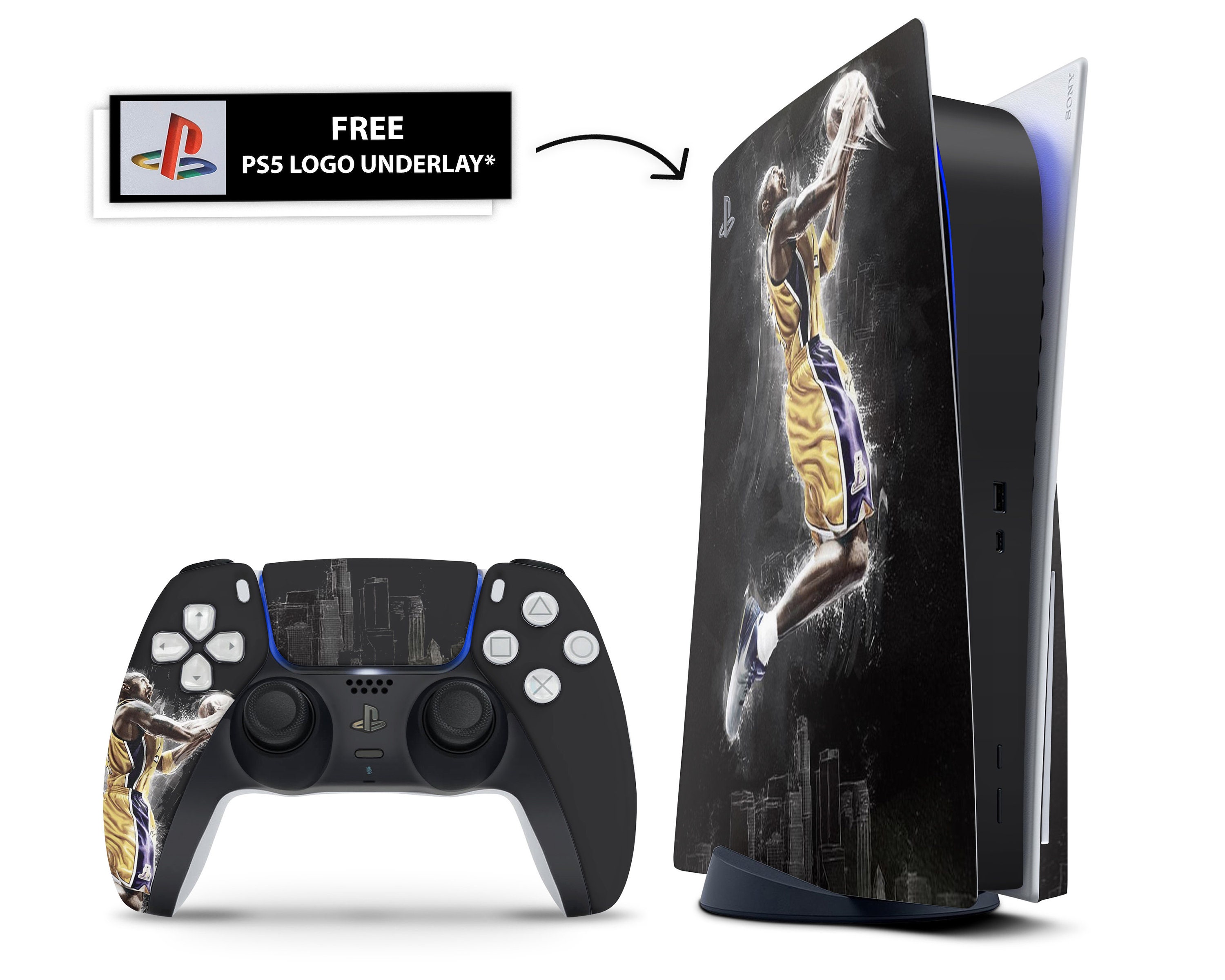 Kobe Bryant PS5 Controller & Console Skin Black Mamba NBA Etsy