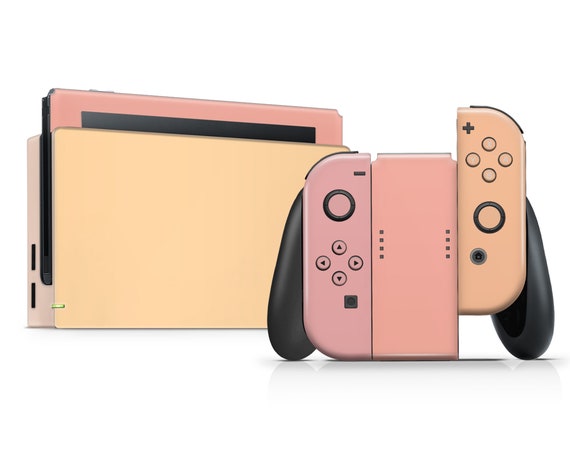 Peach Color Blocking Nintendo Switch Skin Etsy