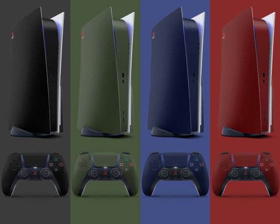 Classic Retro PS5 Skin Navy Red Khaki Playstation -