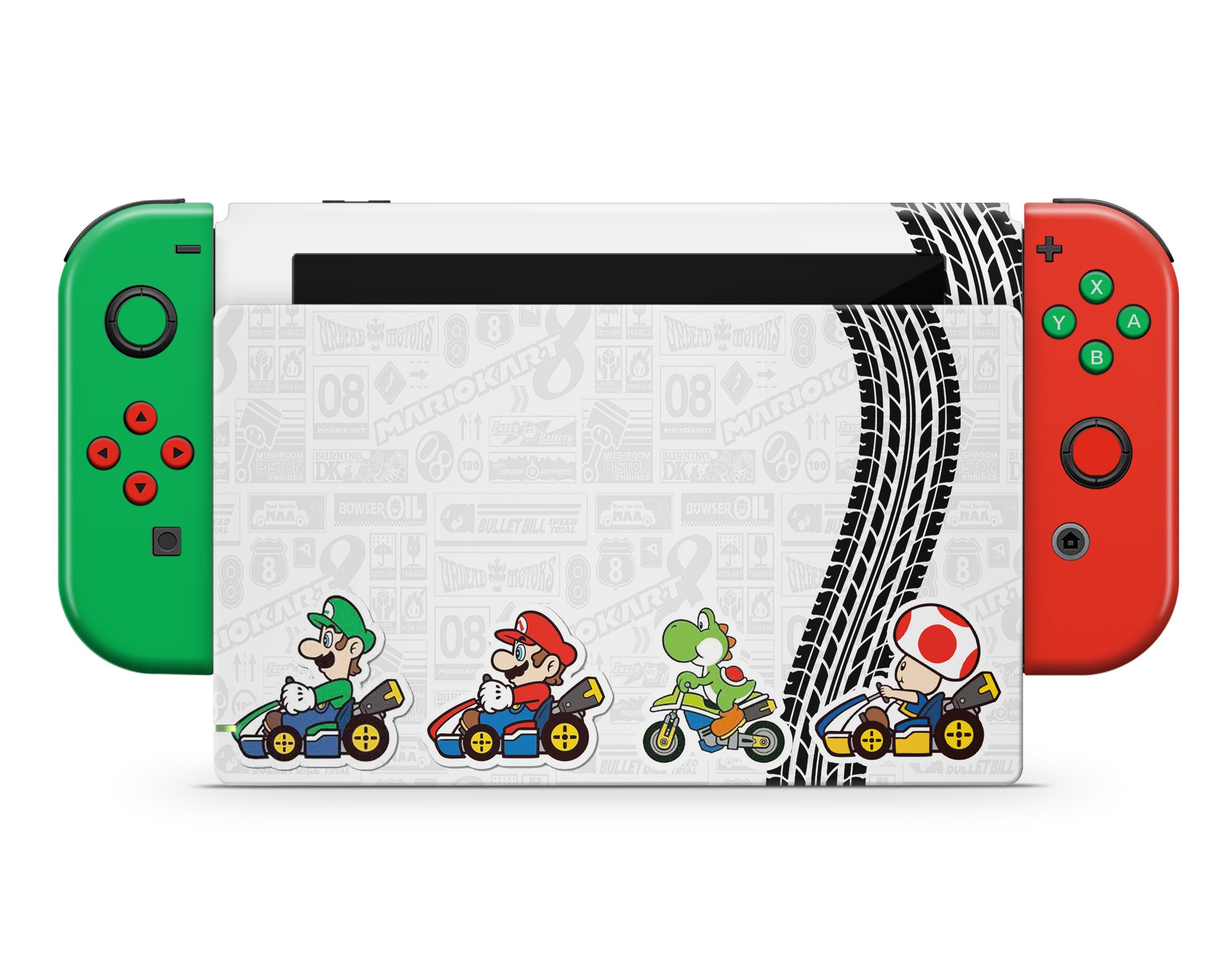 Mario Kart Nintendo Switch Skin Super Mario Bros Yoshi Toad 