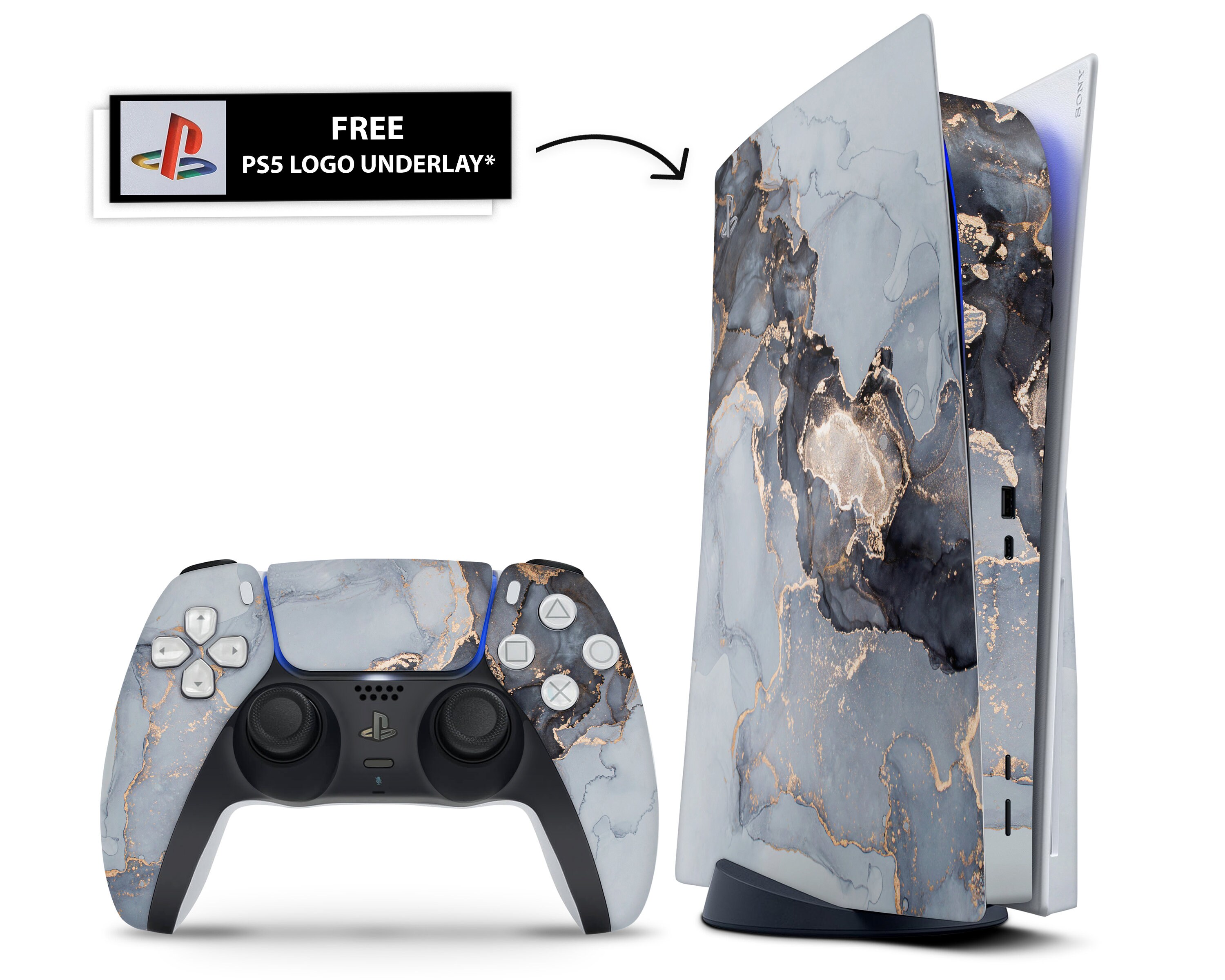 Ethereal Gold Marble PS5 Skin Console & Controller PlayStation Etsy