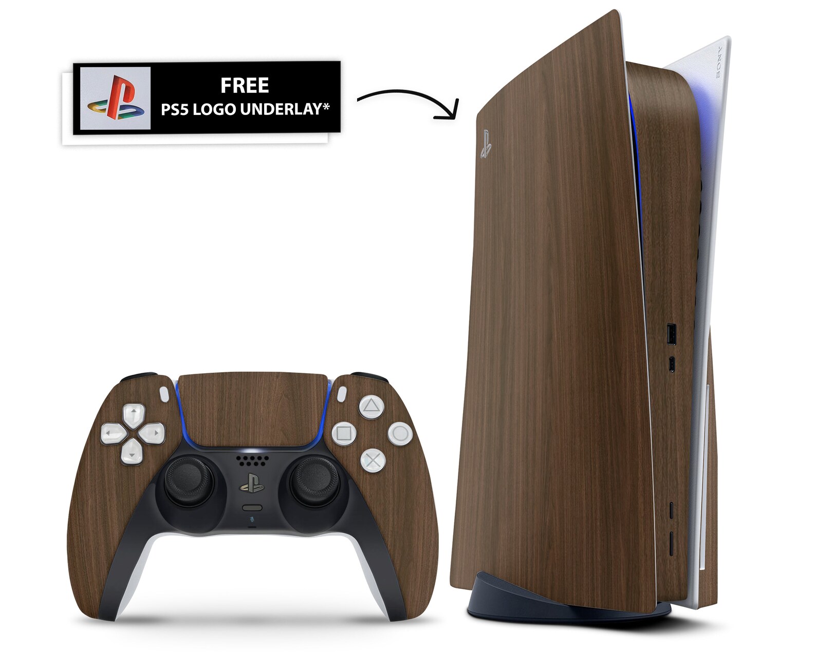 Natural Walnut Wood PS5 Skin Playstation 5 Console & Etsy