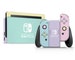 Retro 80s Color Blocking Nintendo Switch Skin, Vintage 90s 80s Pastels Colorwave Nintendo Switch Console Joycon Vinyl Wrap, Custom 3M Vinyl 