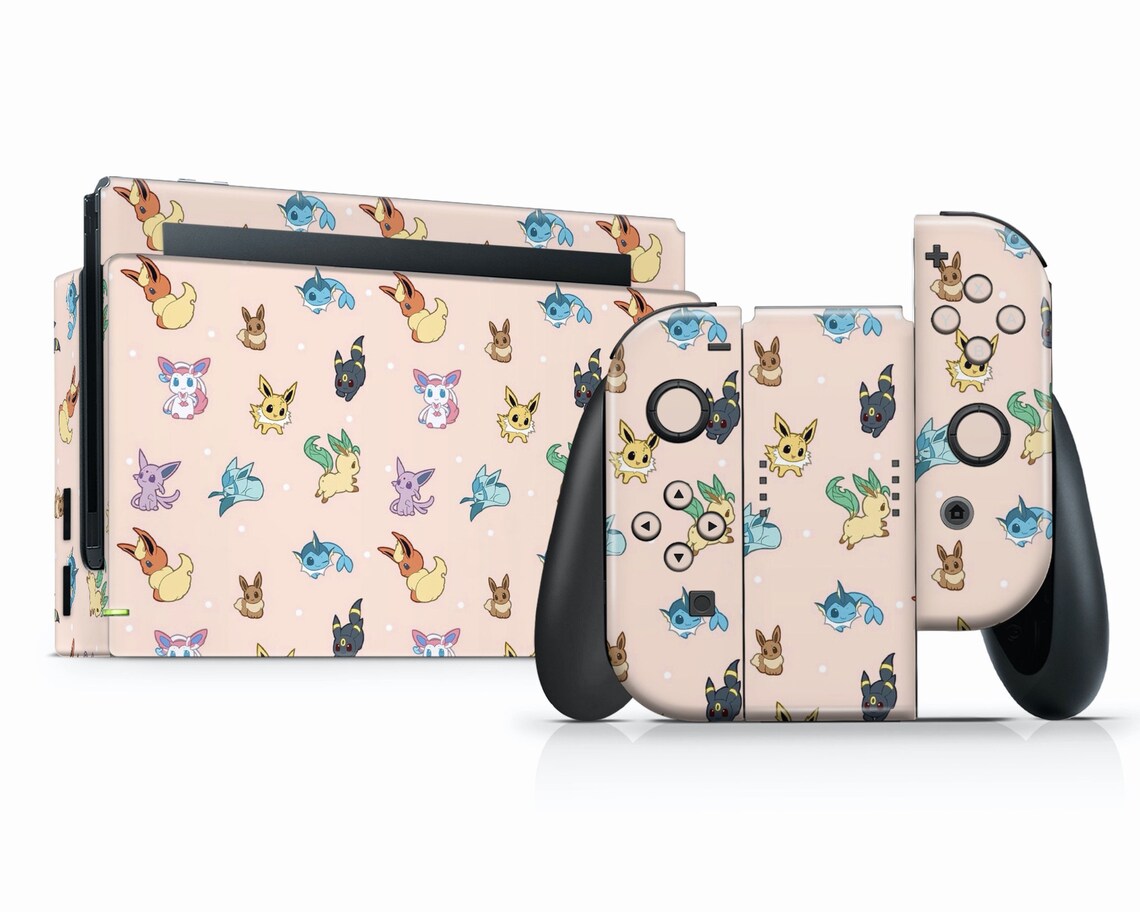 Pokemon Eevee Evolution Nintendo Switch Skin Cute Pokemon Etsy