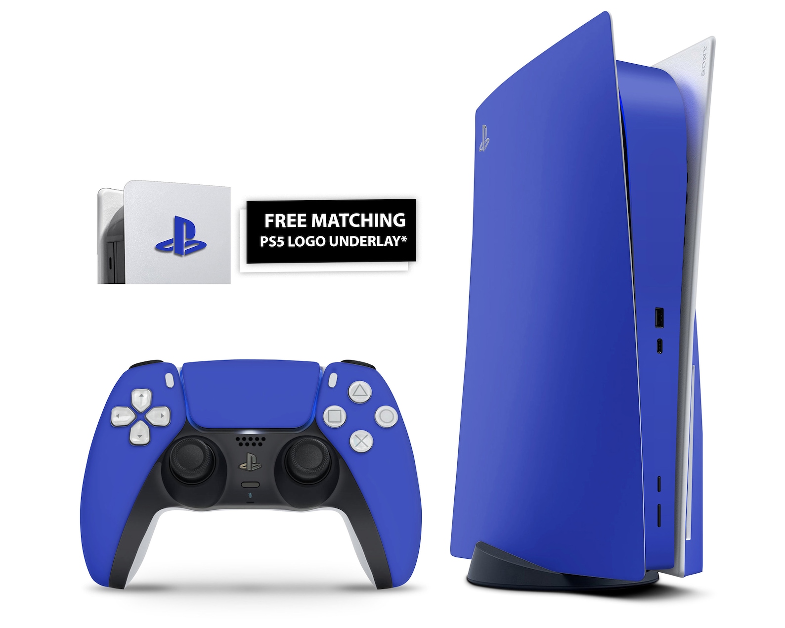 Wave Blue PS5 Console & Controller Skin Solid Color Navy | Etsy