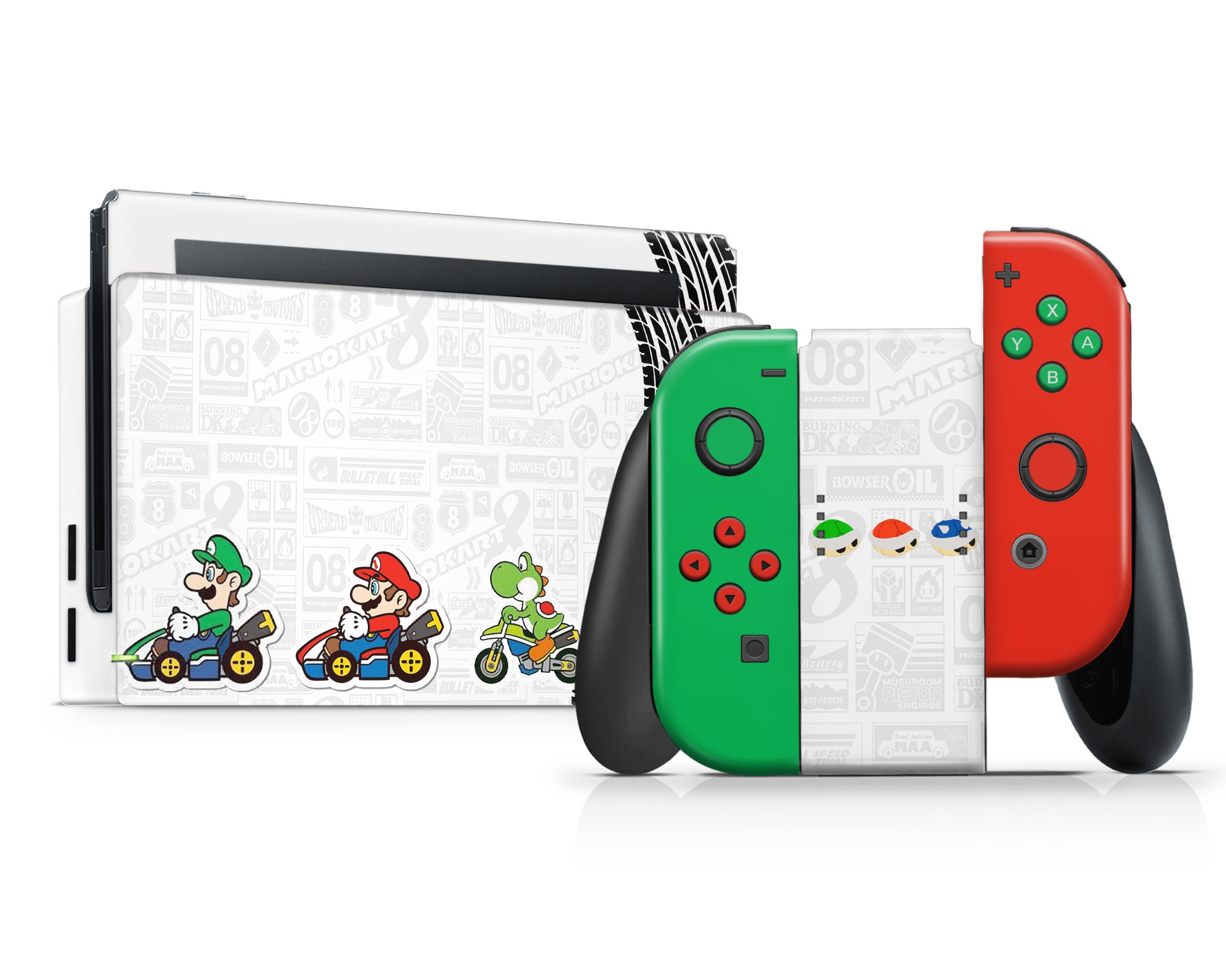 Mario Kart Nintendo Switch Skin Super Mario Bros Yoshi Toad 