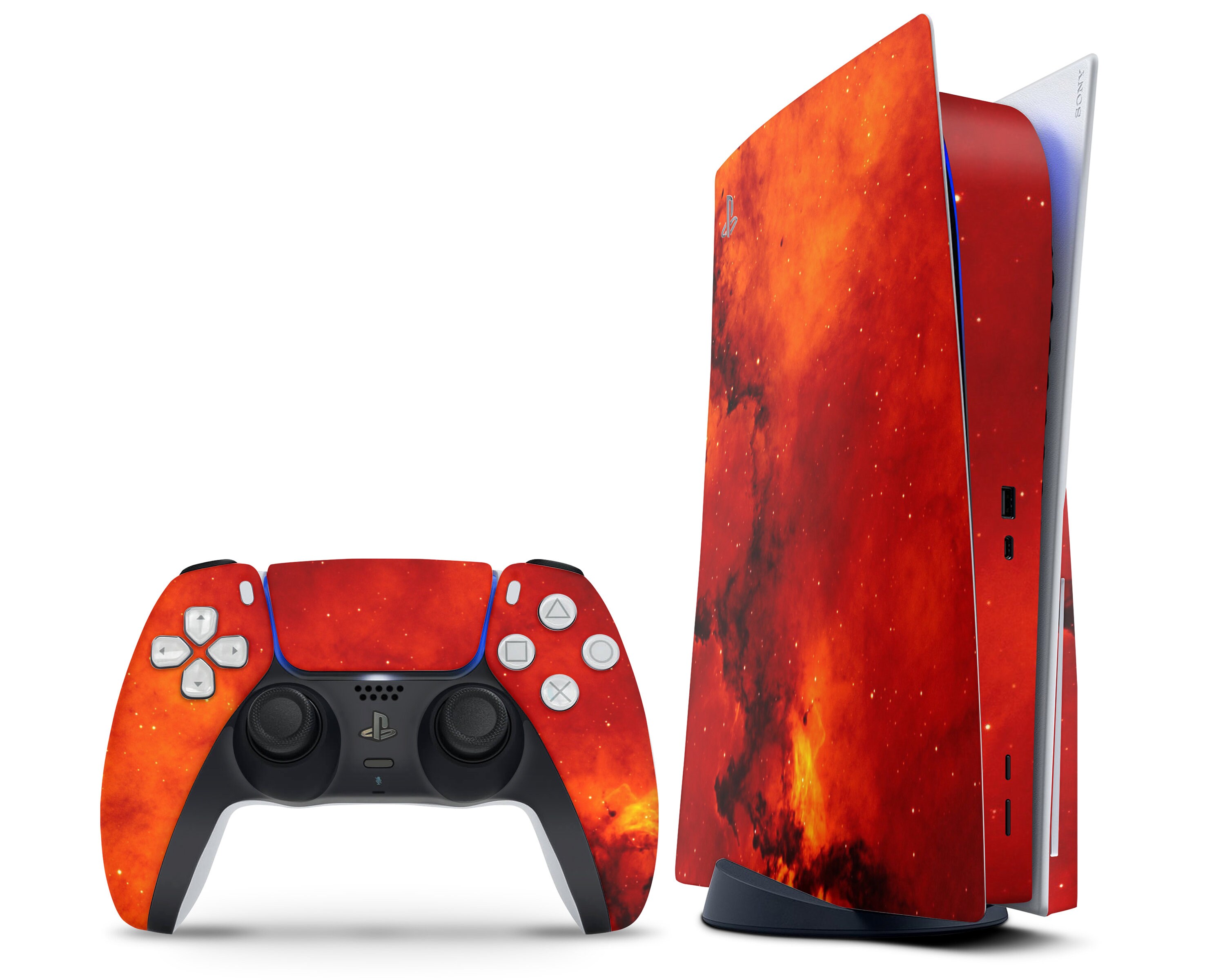 Red Stardust Galaxy PS5 Skin Fire Flames Space Stars Cosmos -  Portugal