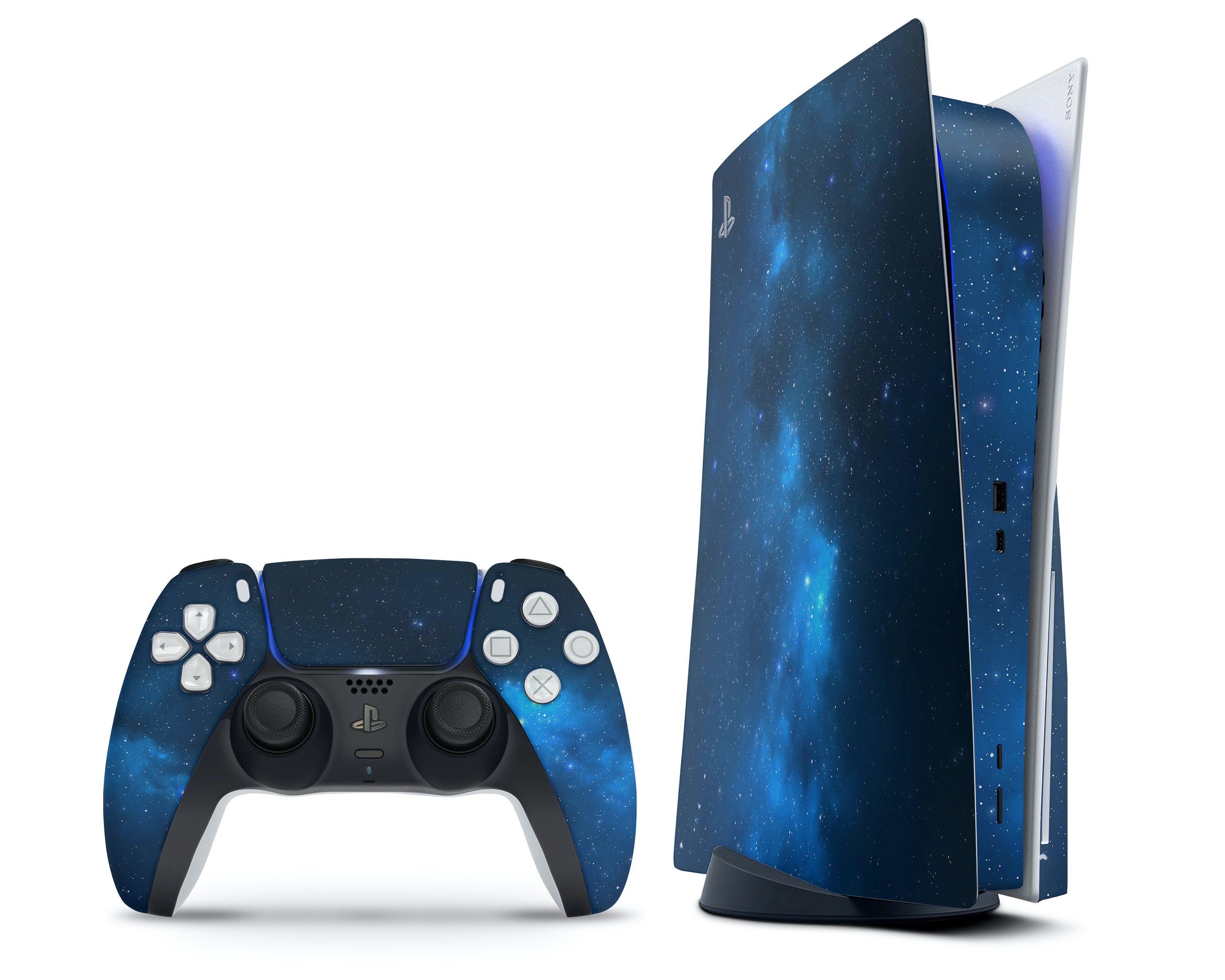 Blue Stardust Galaxy PS5 Skin Luminous Space Stars Console & - Etsy