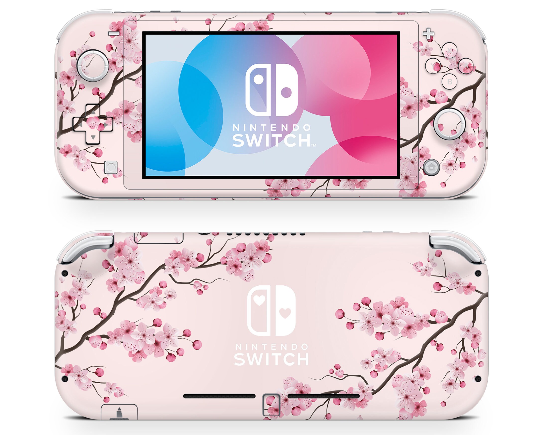 Pink Cherry Blossom Nintendo Switch Lite Skin Cute Soft Etsy