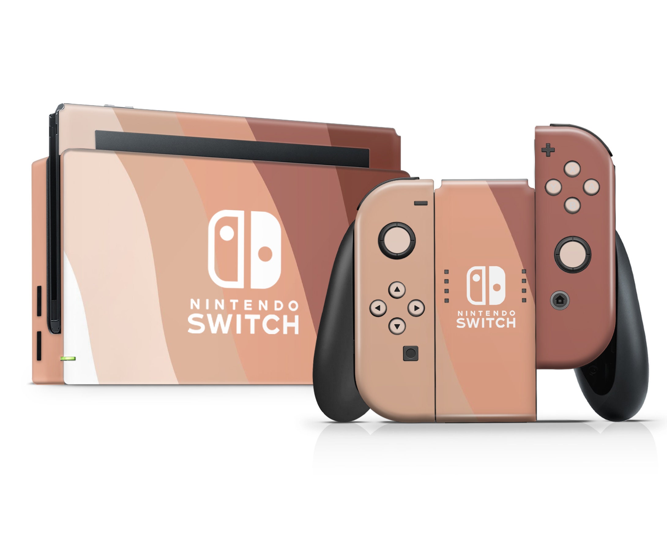 Beige Neutral Sand Wave Color Blocking Nintendo Switch Skin Etsy
