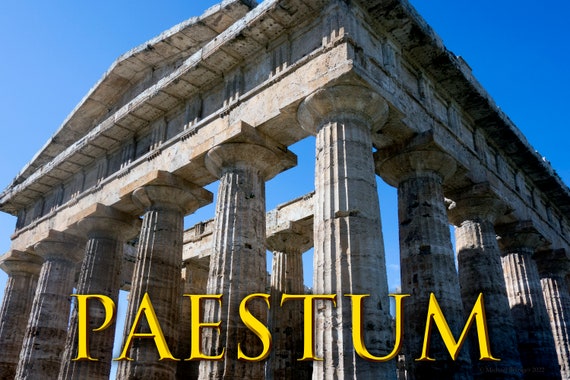 Poster of Temple of Hera ruins, Paestum, Italy