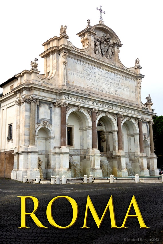 Poster of Fontana dell'Acqua Paola on Janiculum Hill, Rome, Italy