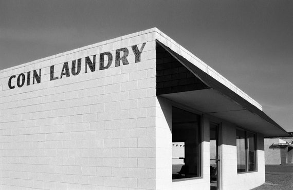 Coin laundromat in the American desert.