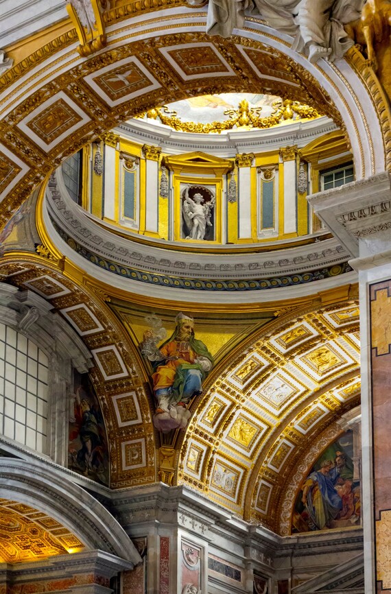 Golden chapel in St. Peter's Cathedral at the Vatican, Rome.