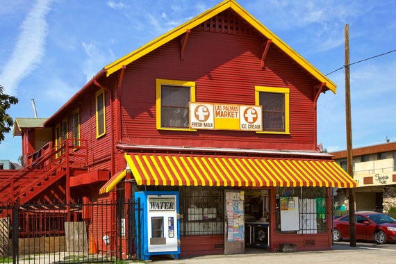 Corner grocery market in Hollywood, CA.