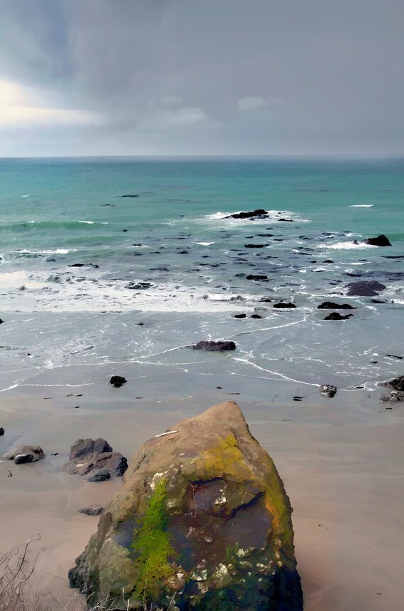 Storm coming in on San Simeon Beach, CA.