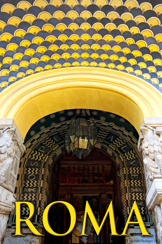 Poster of Roman doorway by Italian architect Coppedde