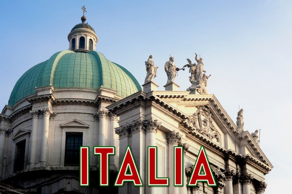 Poster of the dome of the Cathedral of Santa Maria Assunta, Brescia, Italy