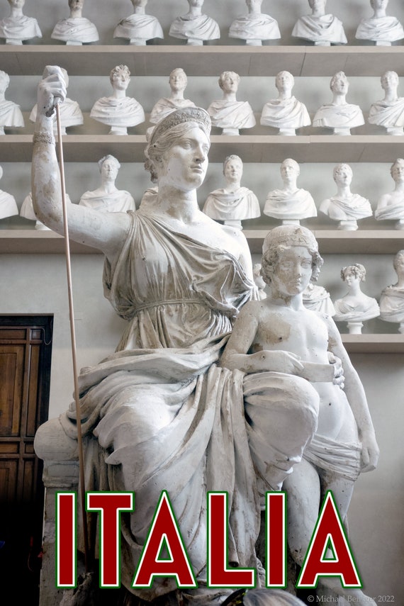 Poster of Sculpture school at the Accademia in Florence, Italy, 2017