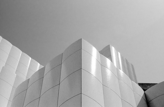 Building facade at Los Angeles County Museum of Art, 1996.