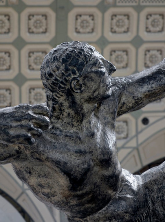 Detail of 'Hercules the Archer' by Bourdelle in the Orsay, Paris.