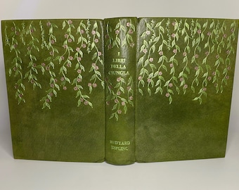 Le premier et le deuxième Livre de la jungle de Rudyard Kipling, reliés en cuir