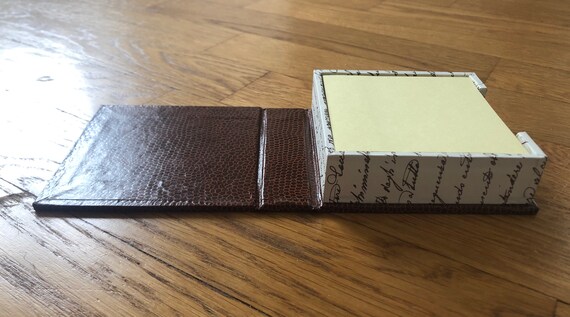 Porta Post-it In Legno Naturale - 9.5x9.5 Cm, Design Minimalista - Foto 8