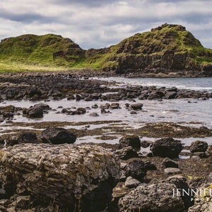 Giant&#39;s Causeway Northern Ireland Rustic Digital Photography Art for Instant Download