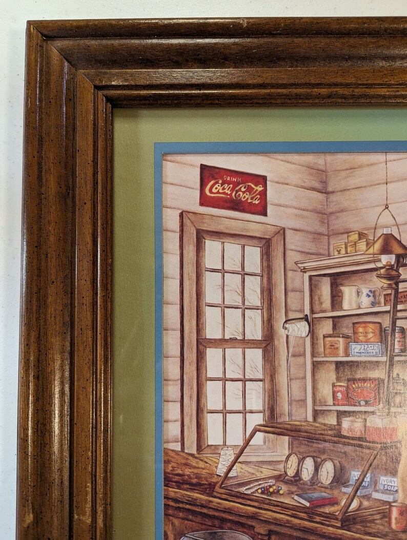 OIL PAINTING 36/i X 25/i EISENHOWER IN A REVERSE BLACK FRAME - Authentic antique prop hire for