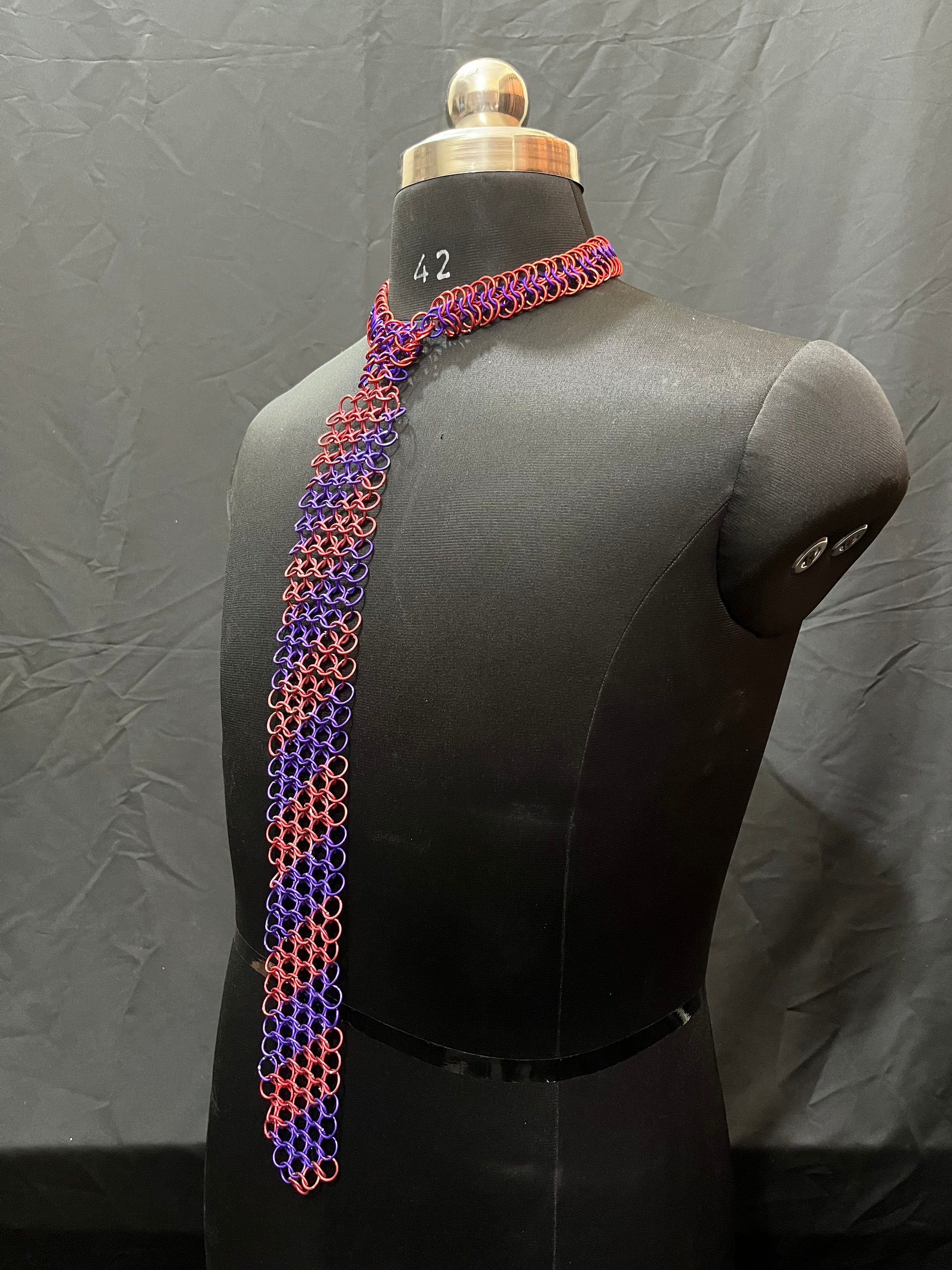 Chainmail Tie Adjustable Tie Made With Aluminum Colorful Rings ...