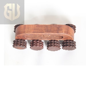 Handmade Wooden 8 Wheel Massager Roller /Improved Blood Circulation/Body Stress/Acupressure and Acupuncture Massagers for Men and Women&#39;s