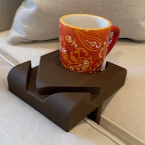 Lovesac Sactional Cup Holder & Remote Organizer | Couch Cup Holder Insert | Sectional Console Tray | Phone and Drink Holder | Sofa Organizer