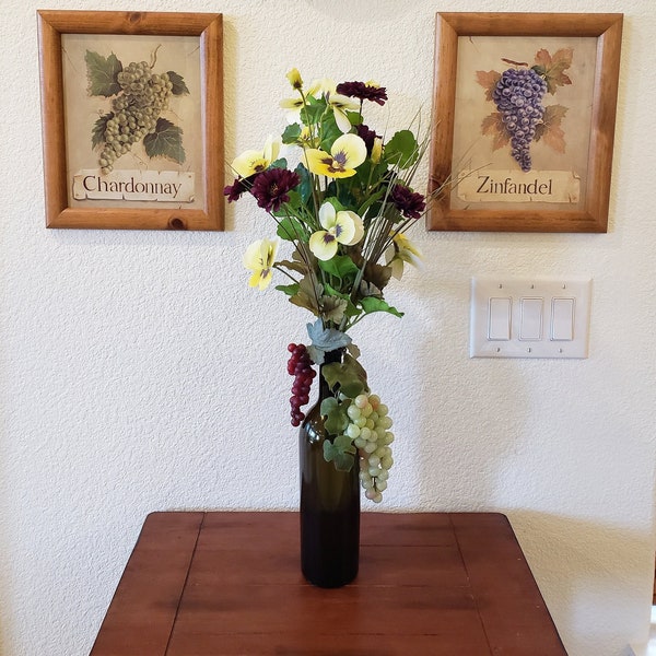 Wine Bottle Vase Etsy