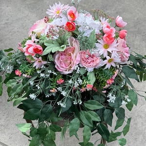Cemetery Saddle, Gravesite Decoration, Bereavement Gift, Monument Saddle, Headstone Saddle, Cemetery Flowers, Cemetery Decoration