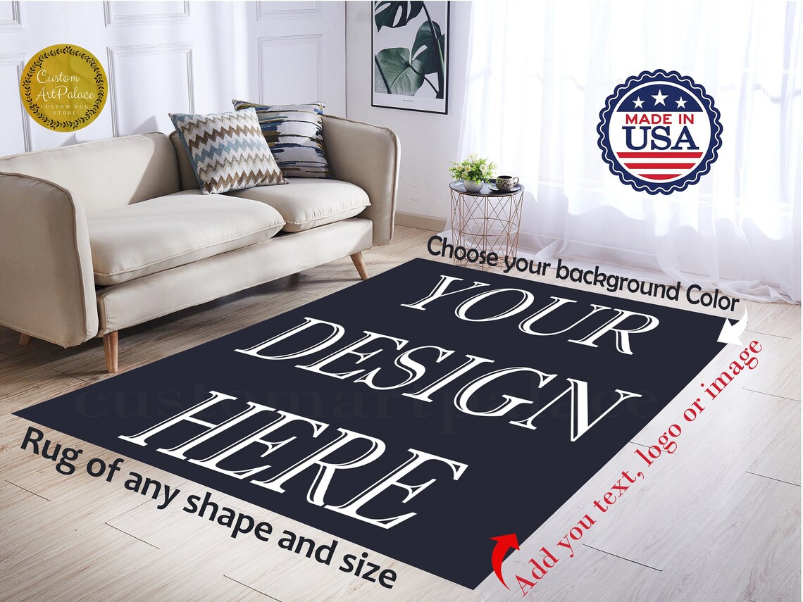 Custom Tufted Rugs Design Customized Shape Size Business Etsy