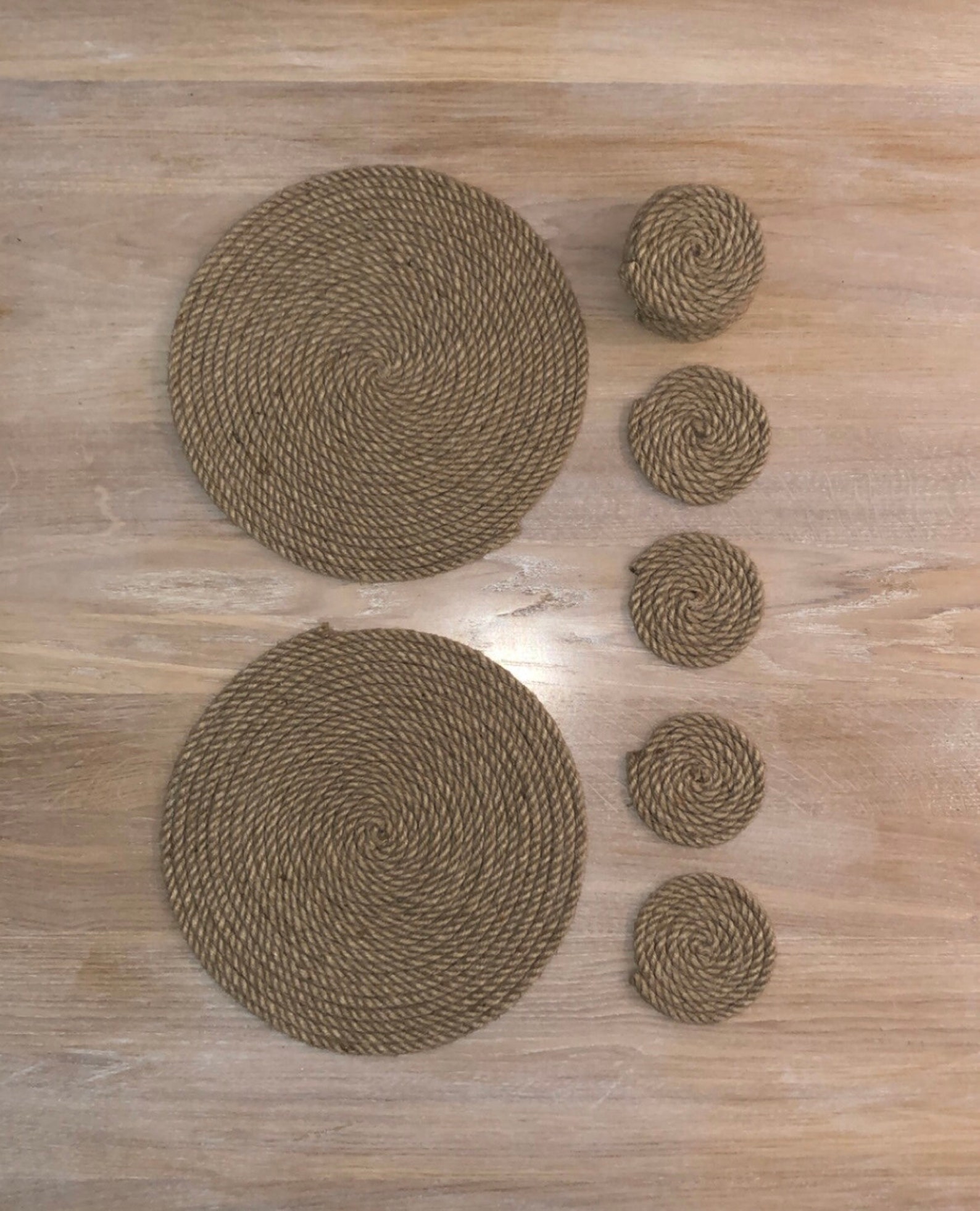 Handmade Jute Placemats & Coasters Etsy UK