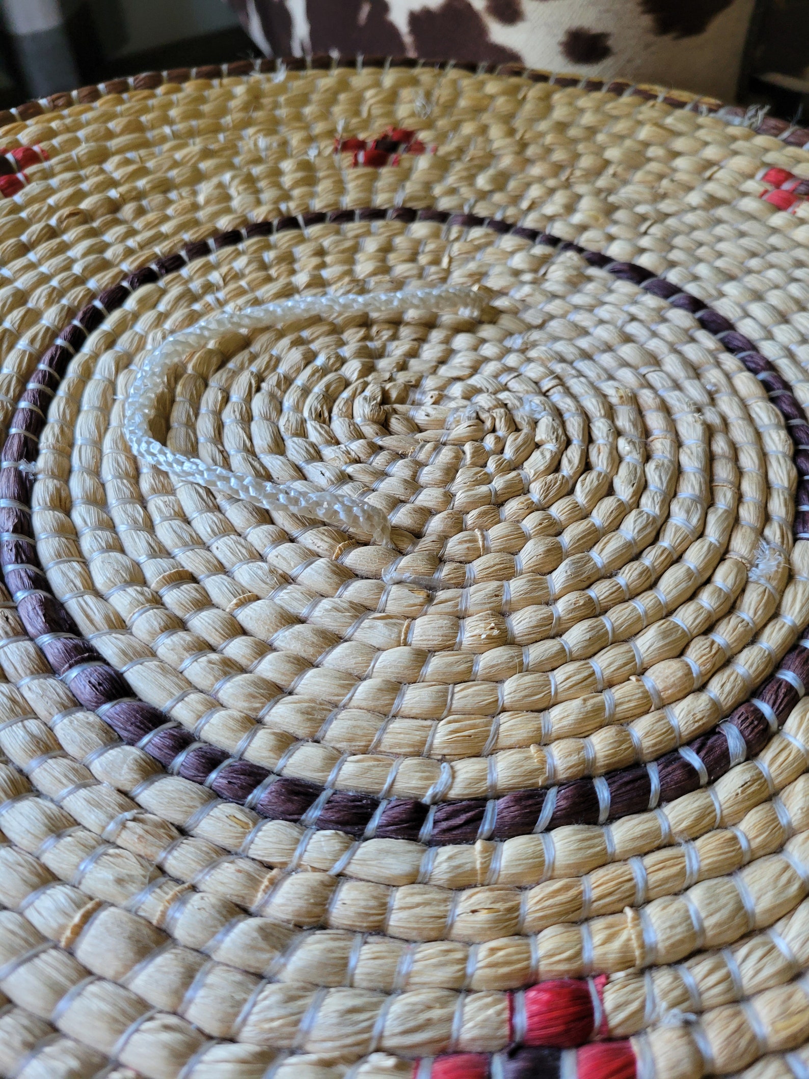 Beautiful Weaved Round Basket Etsy