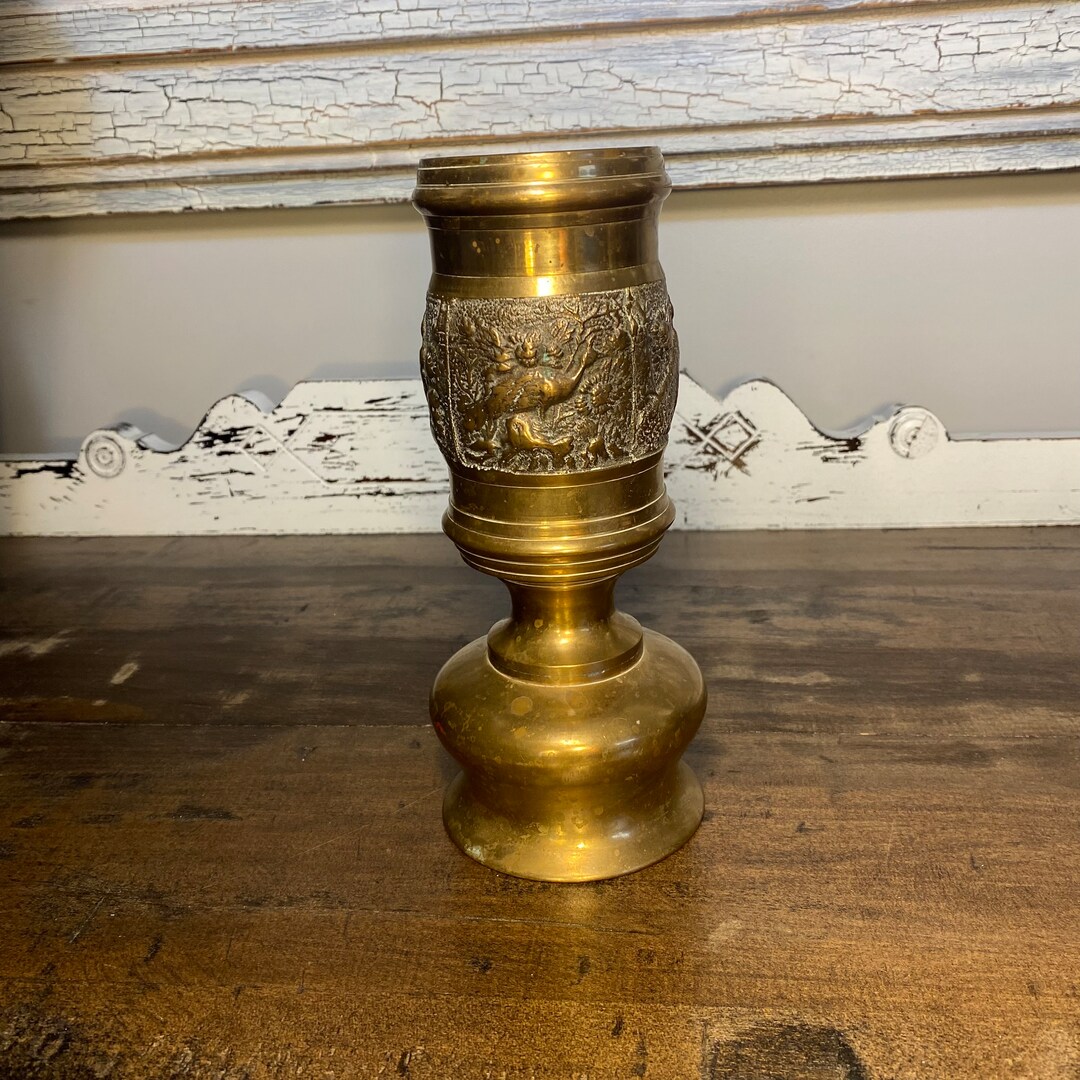 Brass Church Altar Vase Stand Etsy
