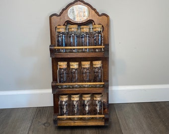 Vintage Wood Spice Rack