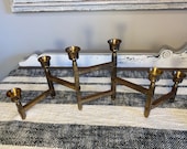 Mid-Century Brass Candelabra Folding Adjustable Articulated Danish Brass Candle Holder Home Decor Candlestick Holder Centerpiece