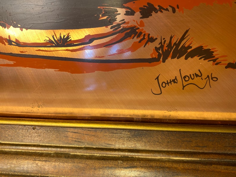 John Louw Covered Wagon Copper Art 1970s 3D Copper Wall Art Etsy