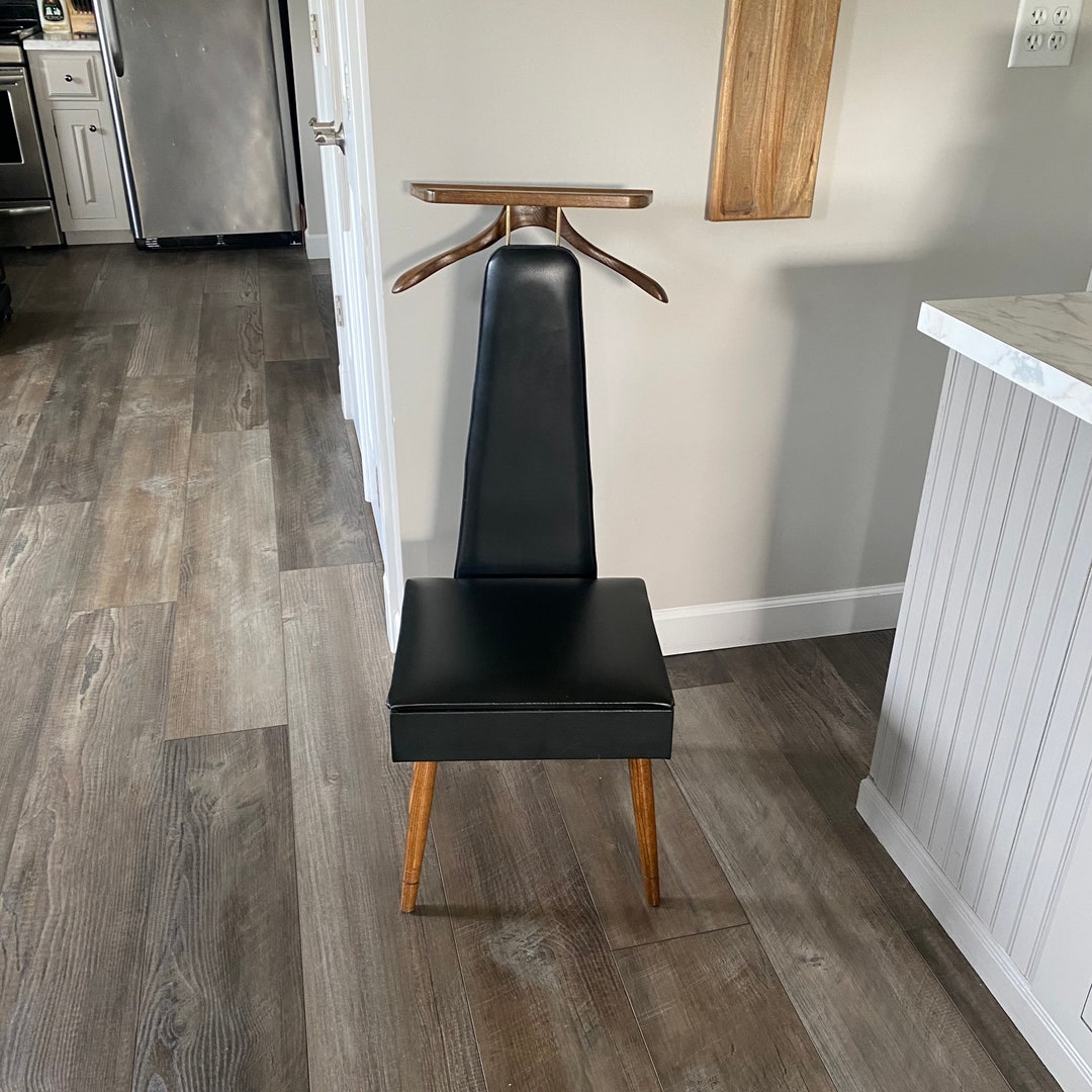 Vintage Butler’s Clothes Stand, Men’s Valet, Butler’s Stand With Seat ...