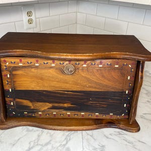 Vintage Large Wood Bread Box