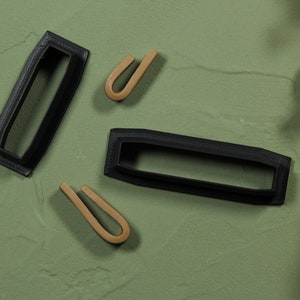 HUGGIE CUTTERS // Clay Cutter, Huggie Cutter, Polymer Clay Cutters, 3D Printed Clay Cutter, Earring Cutters