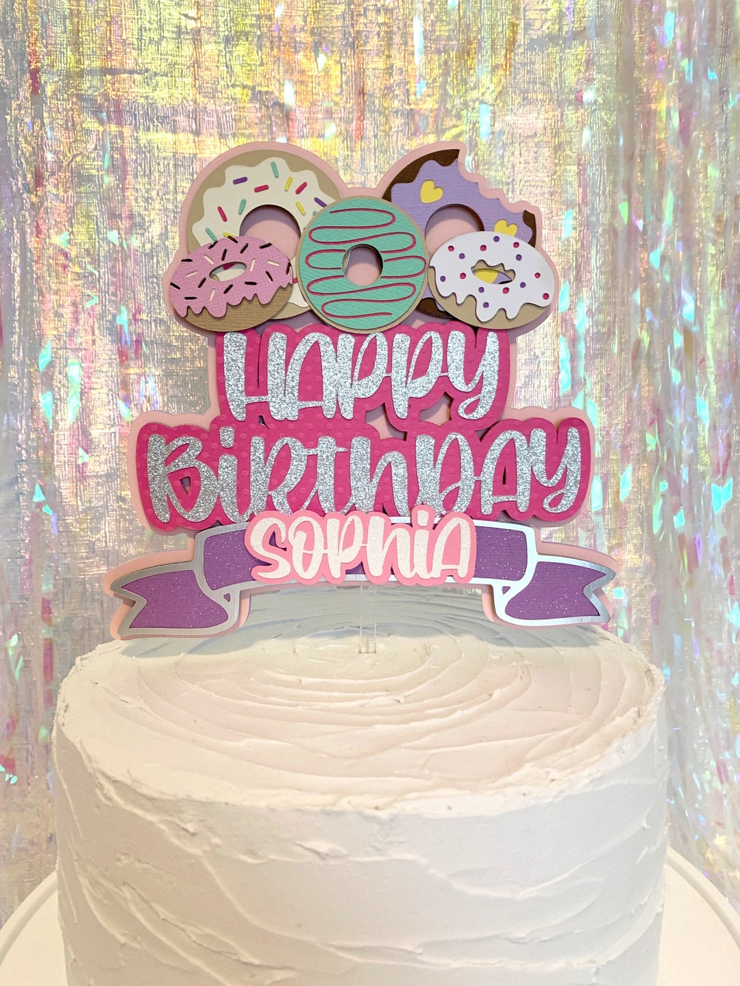 Donut Cake Topper Donut Theme Birthday Donut Party Donuts Party Donut Cake Topper Donut Theme Birthday Donut Party Donuts Party